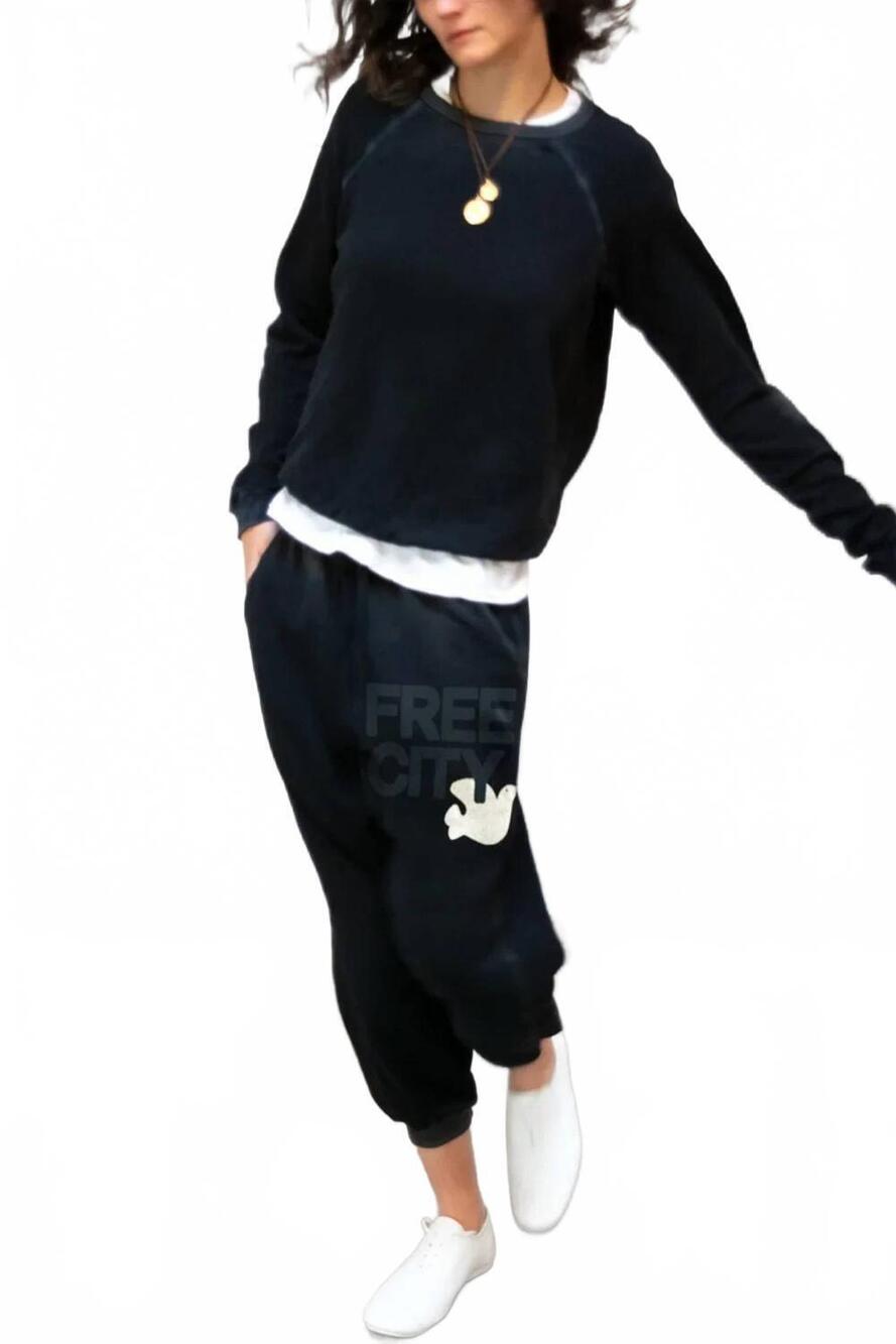 NEW FREECITY lucky rabbits sweatshirt in superblack rabbit